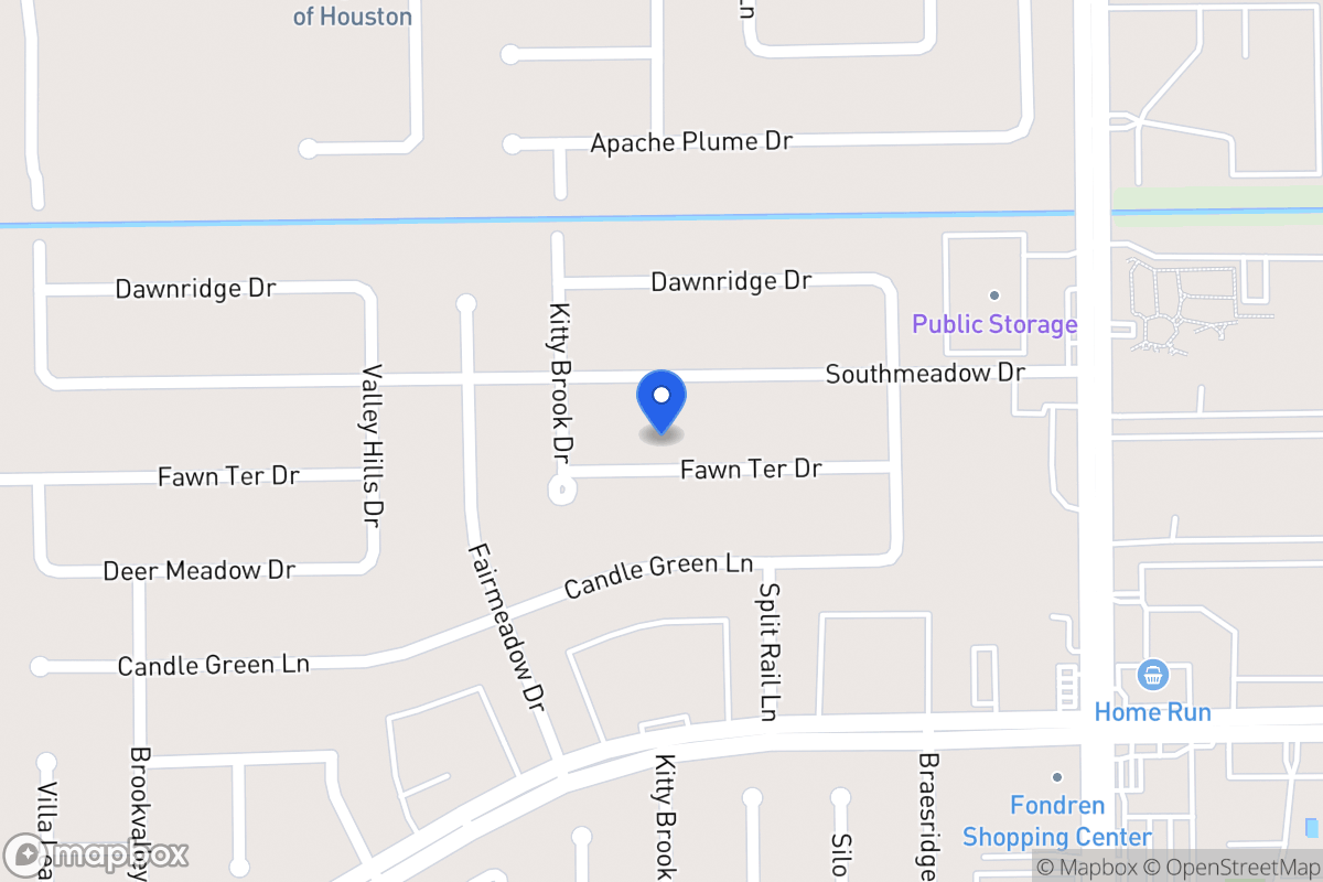 Map of 7710 Fawn Terrace Dr, Houston