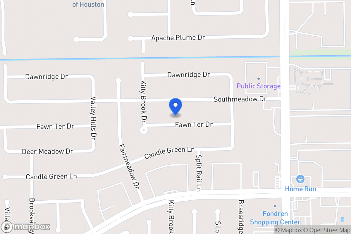 Map of 7706 Fawn Terrace Dr, Houston