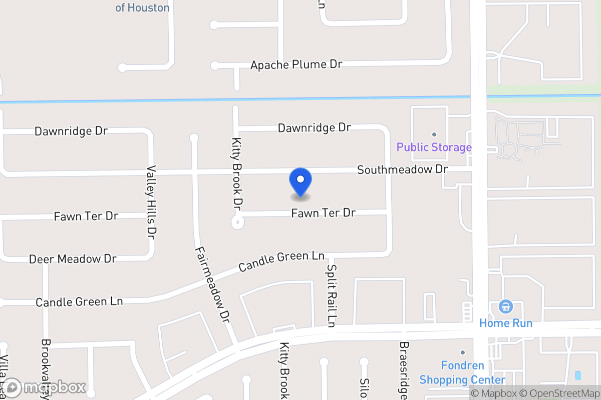 Map of 7702 Fawn Terrace Dr, Houston