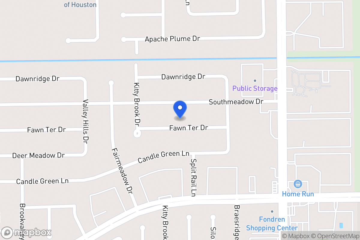 Map of 7634 Fawn Terrace Dr, Houston