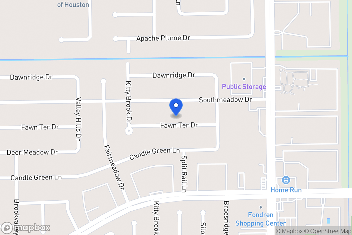 Map of 7630 Fawn Terrace Dr, Houston