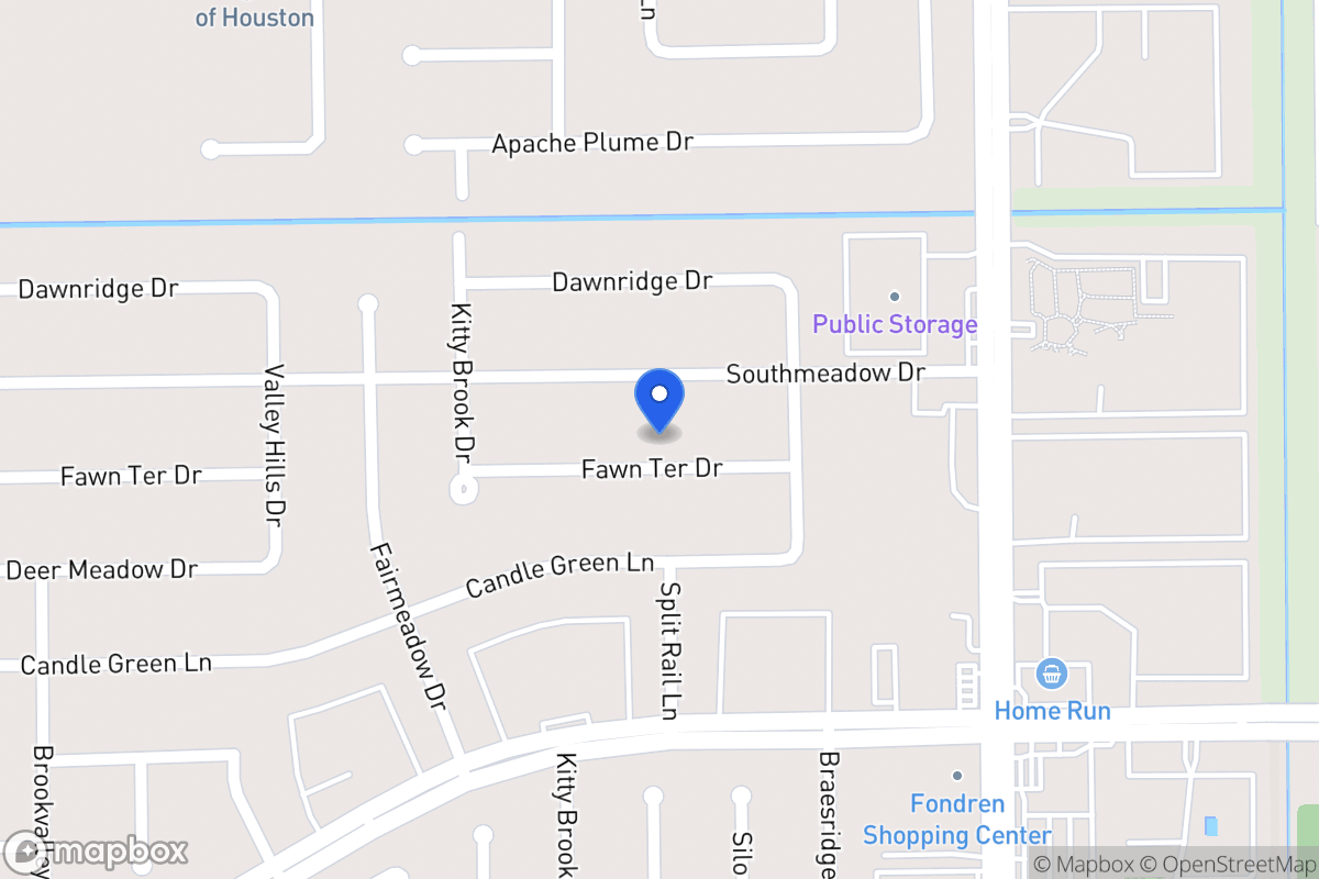 Map of 7626 Fawn Terrace Dr, Houston