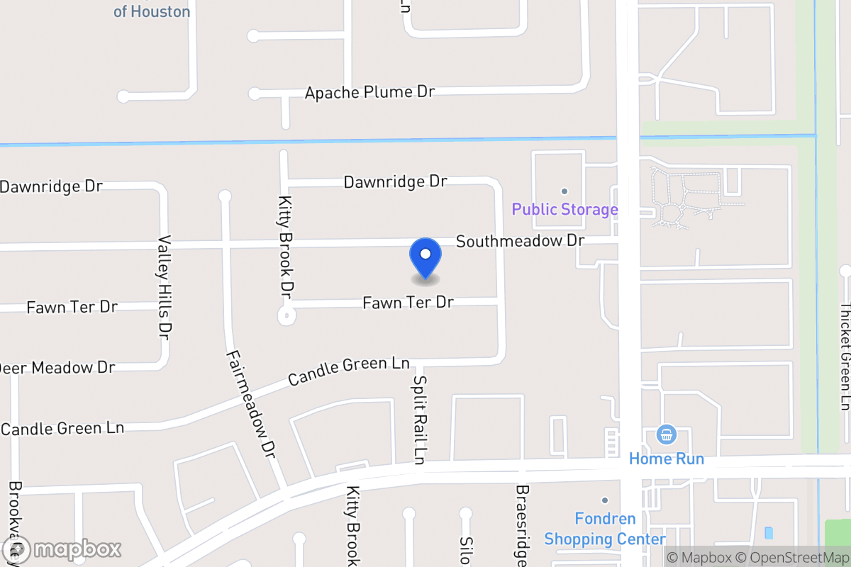 Map of 7622 Fawn Terrace Dr, Houston