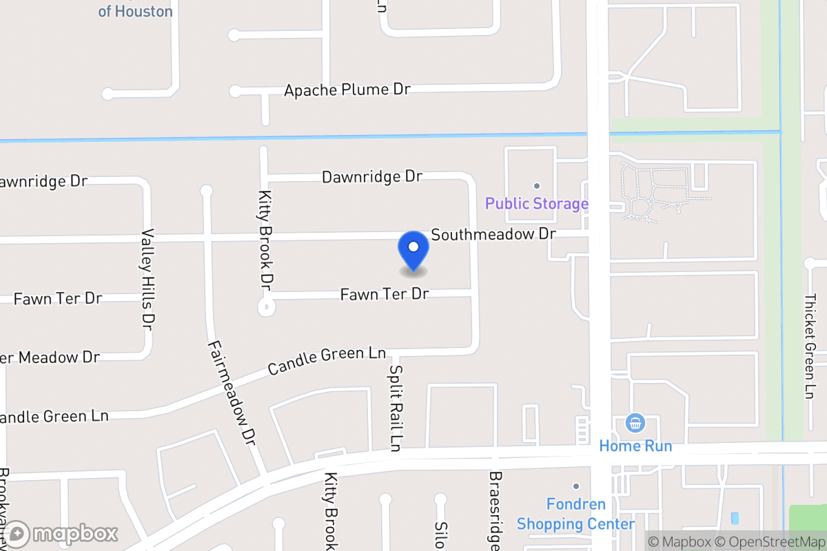 Map of 7618 Fawn Terrace Dr, Houston
