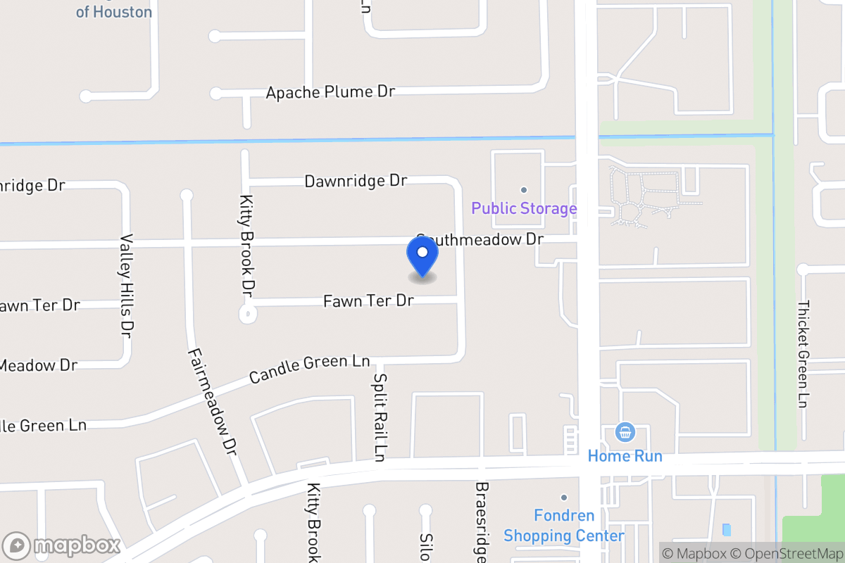 Map of 7610 Fawn Terrace Dr, Houston