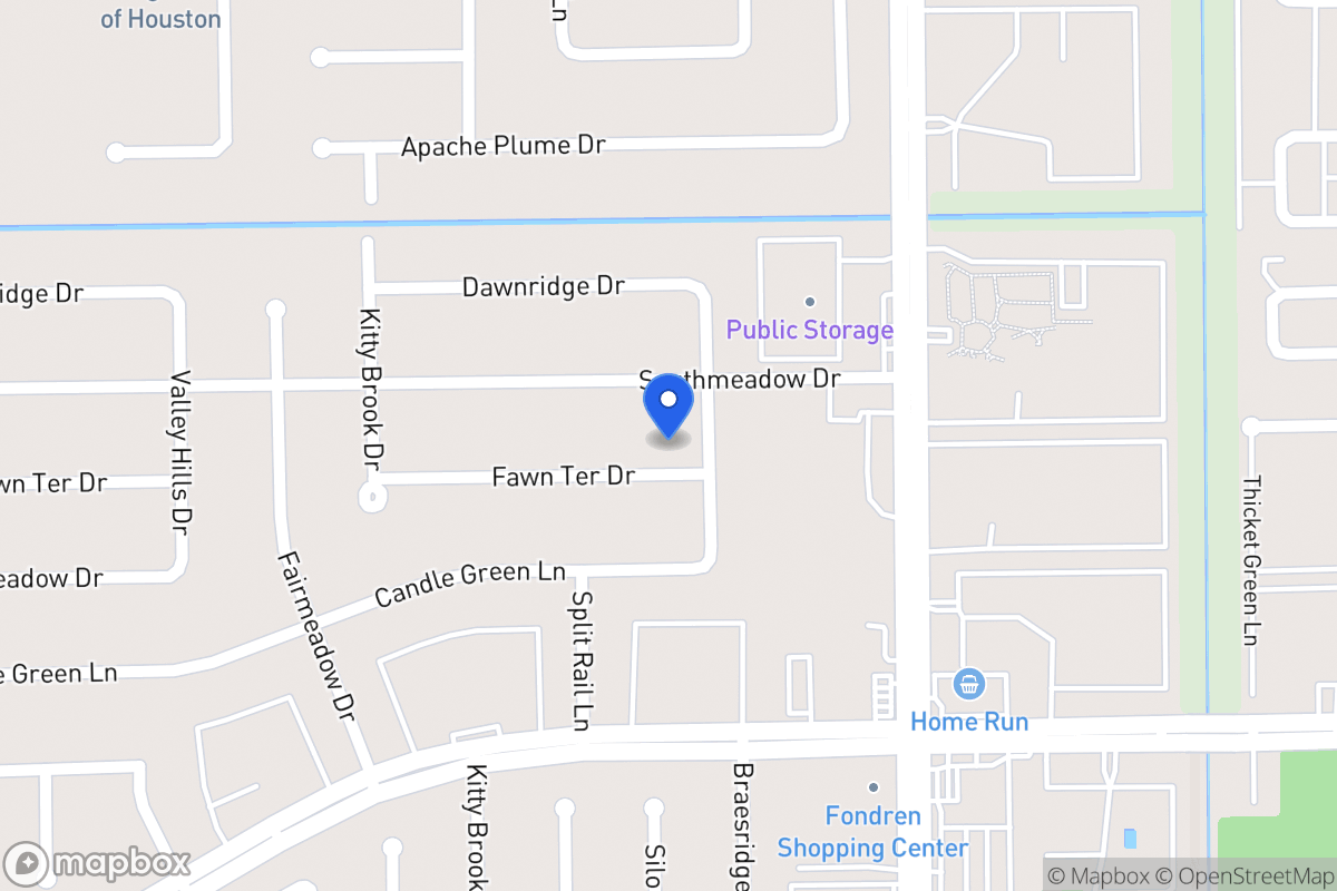 Map of 7606 Fawn Terrace Dr, Houston