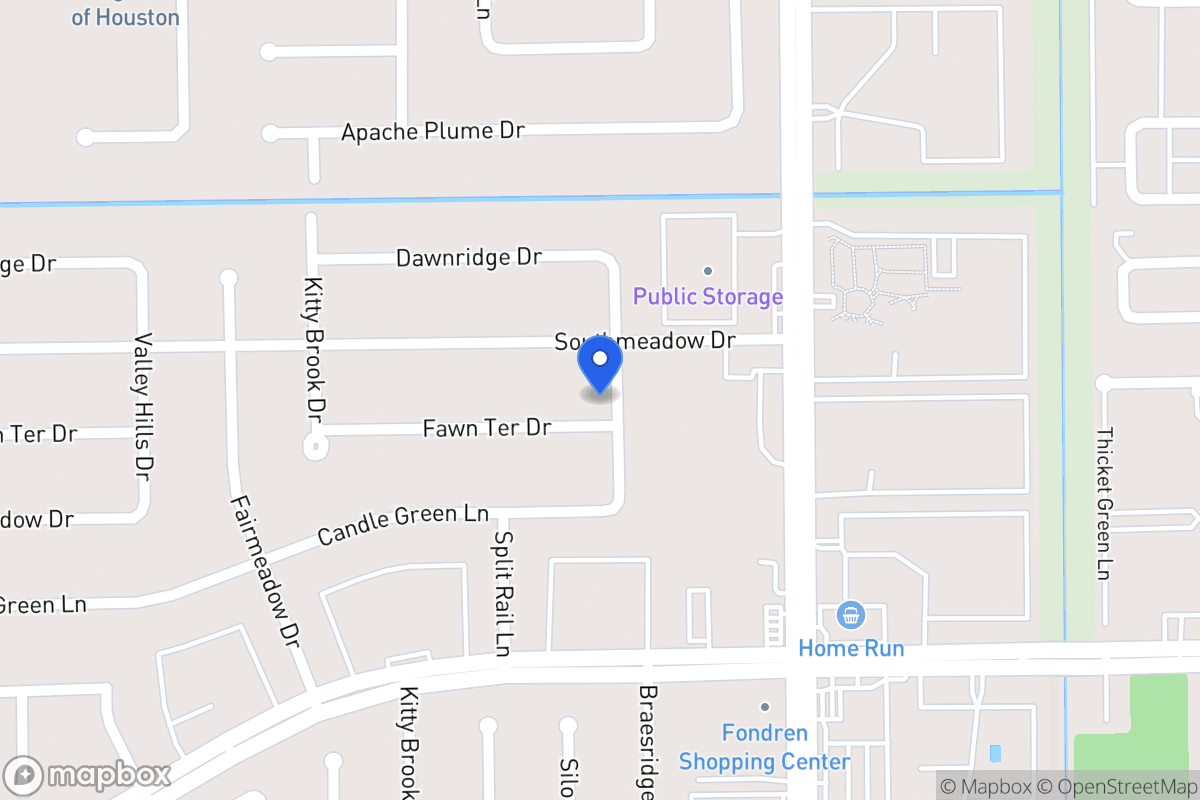 Map of 7602 Fawn Terrace Dr, Houston