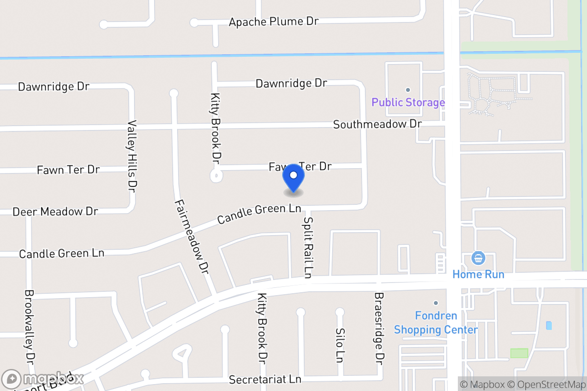 Map of 7638 Candlegreen Ln, Houston