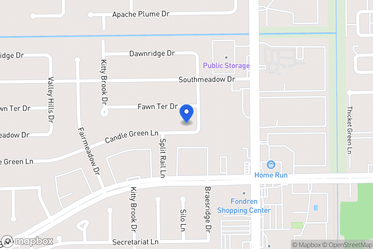 Map of 7614 Candlegreen Ln, Houston