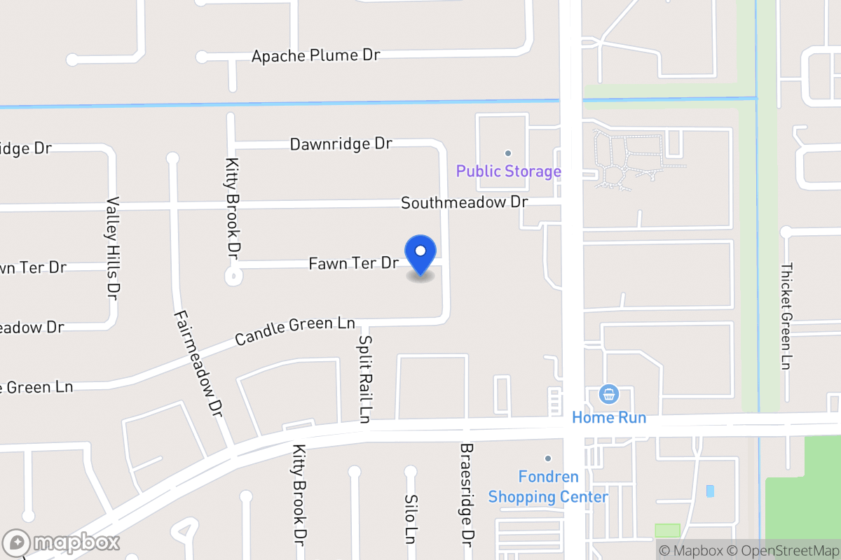 Map of 7607 Fawn Terrace Dr, Houston