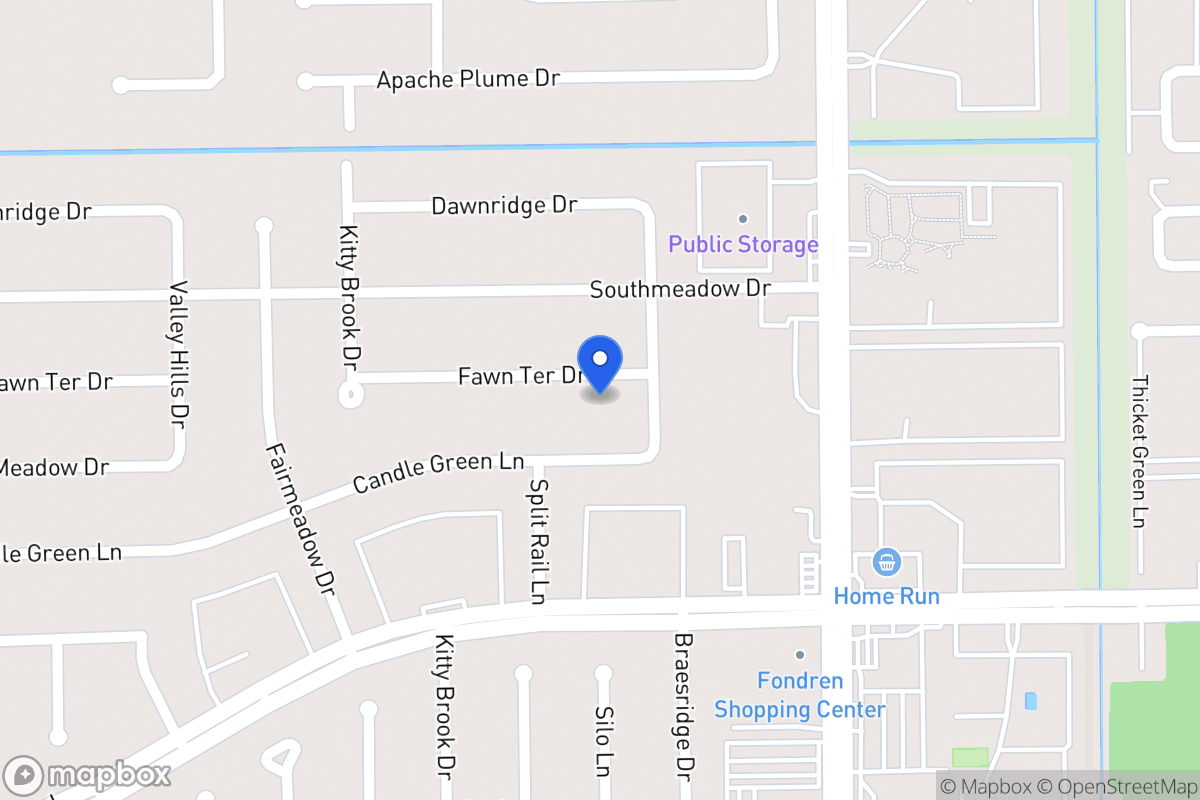 Map of 7611 Fawn Terrace Dr, Houston