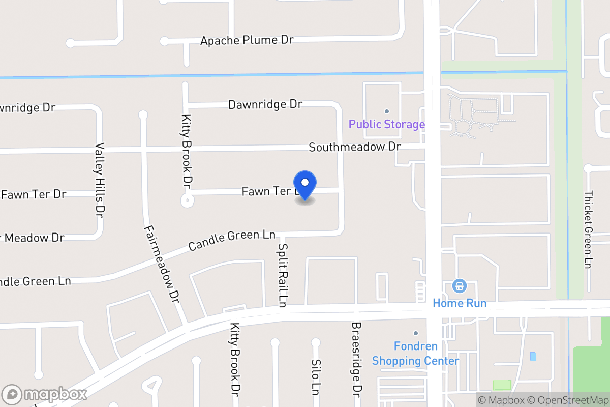 Map of 7615 Fawn Terrace Dr, Houston