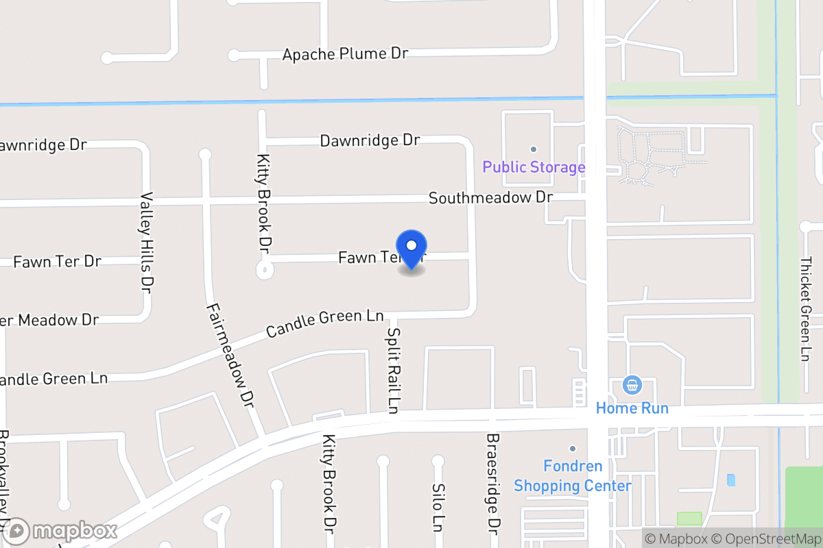 Map of 7619 Fawn Terrace Dr, Houston