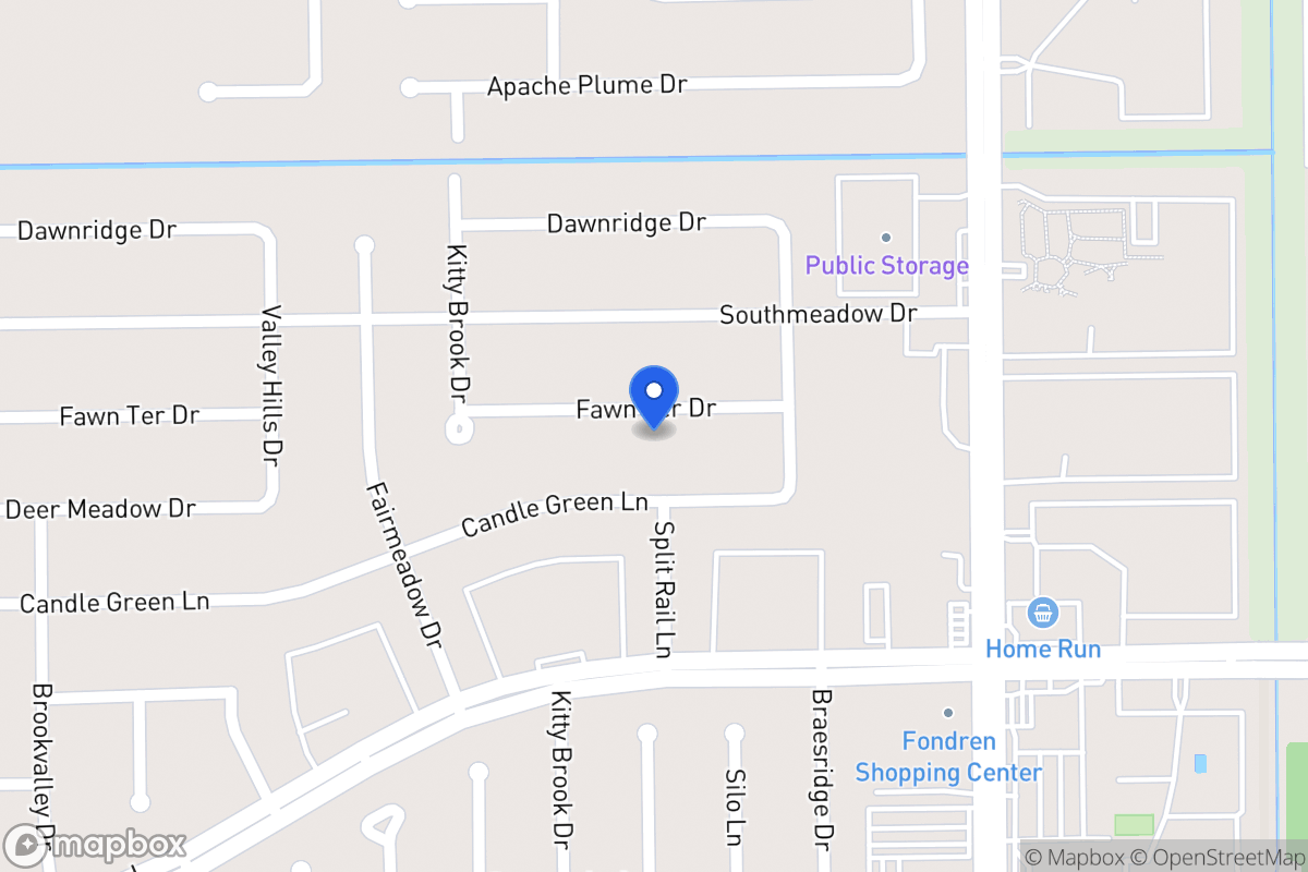 Map of 7627 Fawn Terrace Dr, Houston