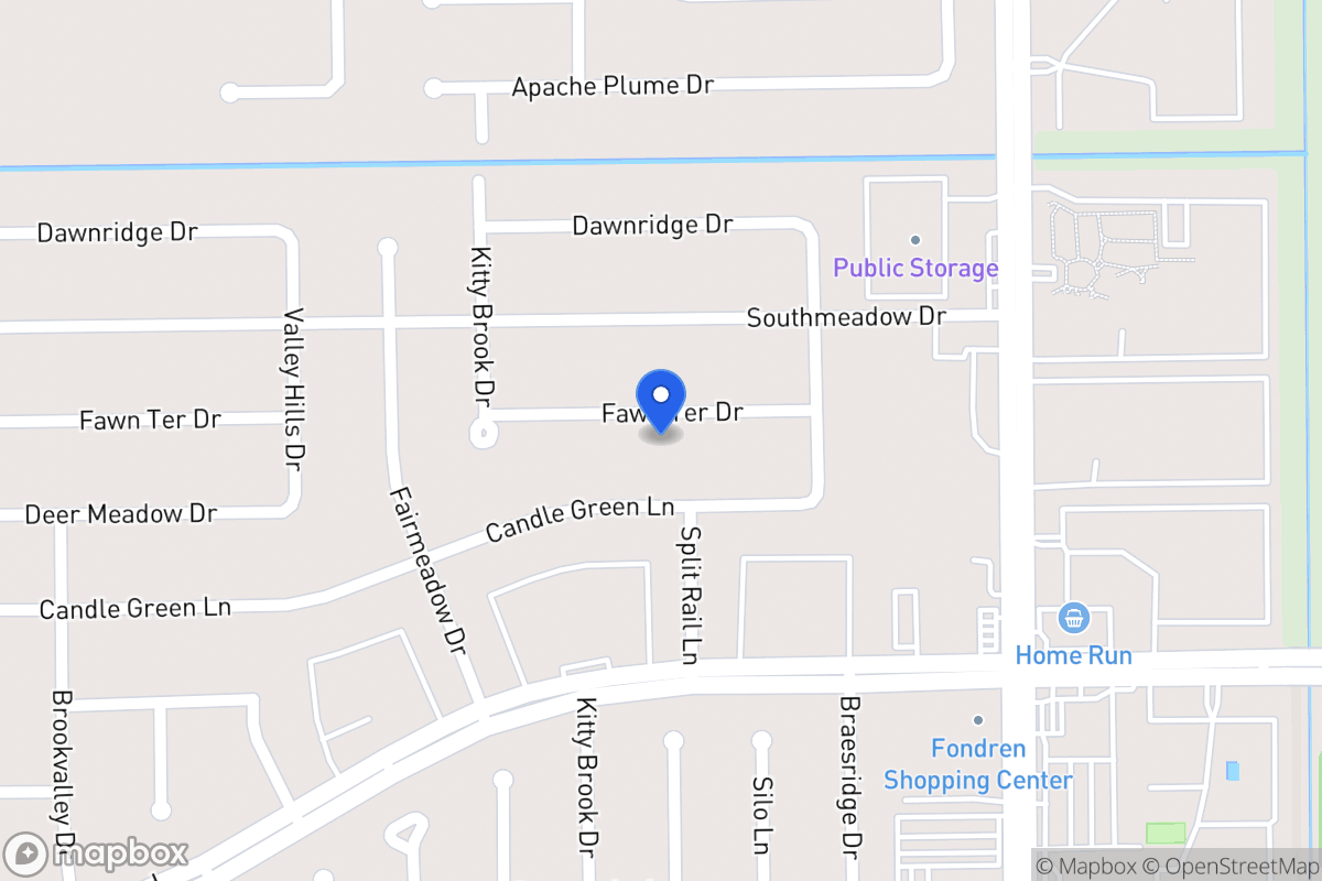 Map of 7631 Fawn Terrace Dr, Houston