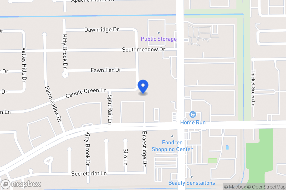 Map of 7603 Candlegreen Ln, Houston