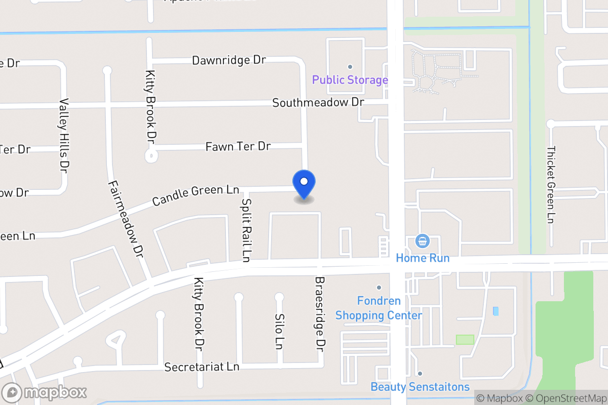 Map of 7607 Candlegreen Ln, Houston