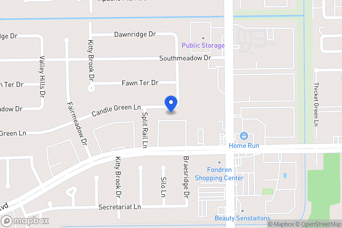 Map of 7611 Candlegreen Ln, Houston