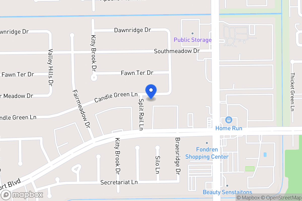 Map of 7623 Candlegreen Ln, Houston