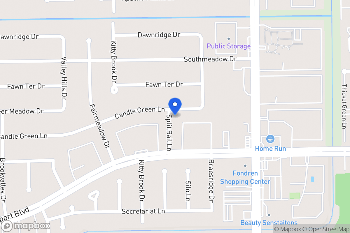 Map of 7627 Candlegreen Ln, Houston