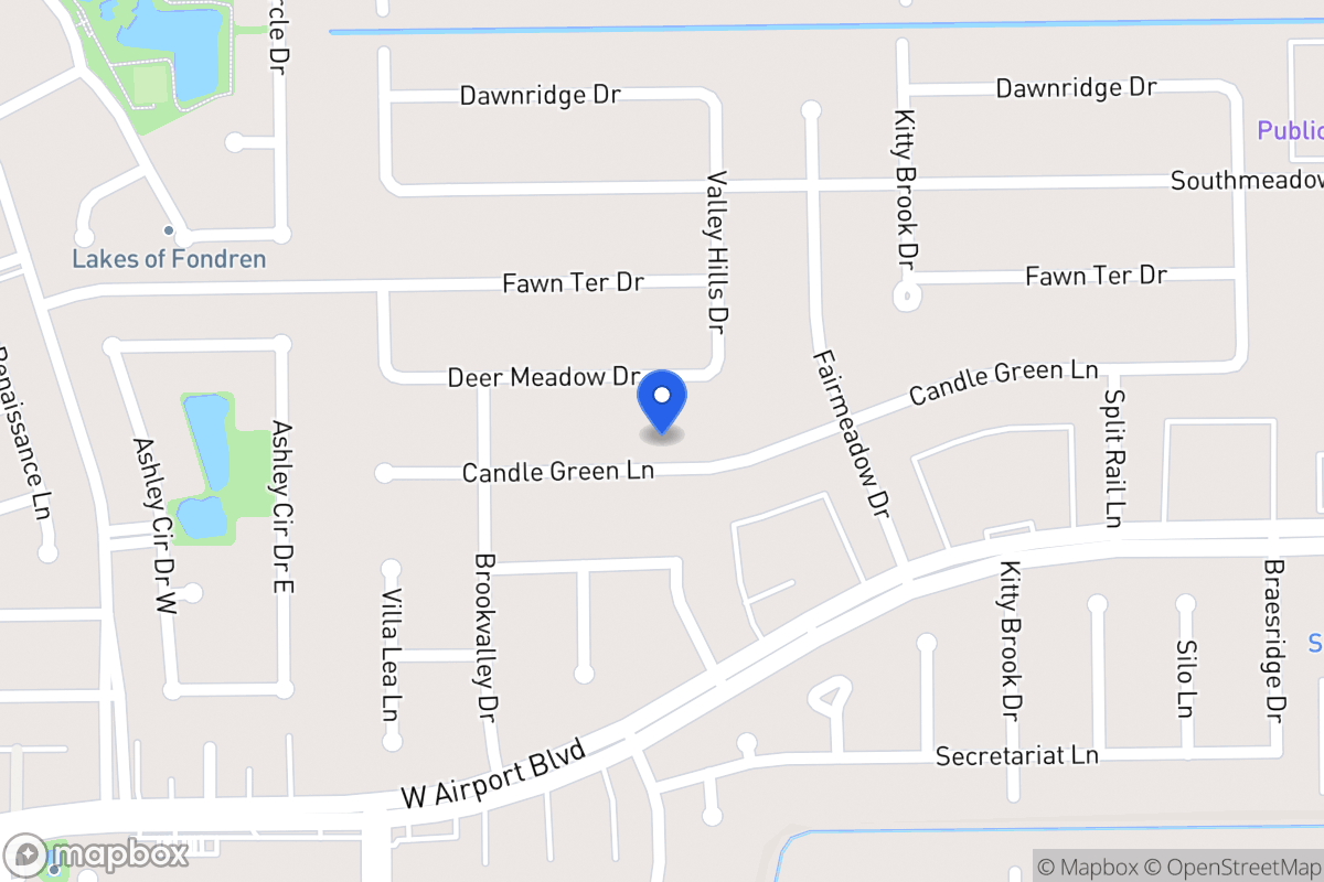 Map of 7910 Candlegreen Ln, Houston