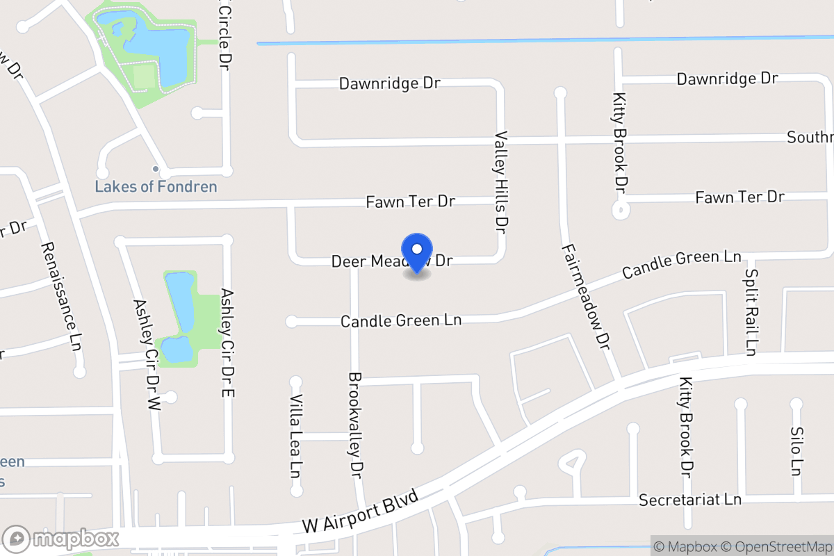 Map of 7931 Deer Meadow Dr, Houston