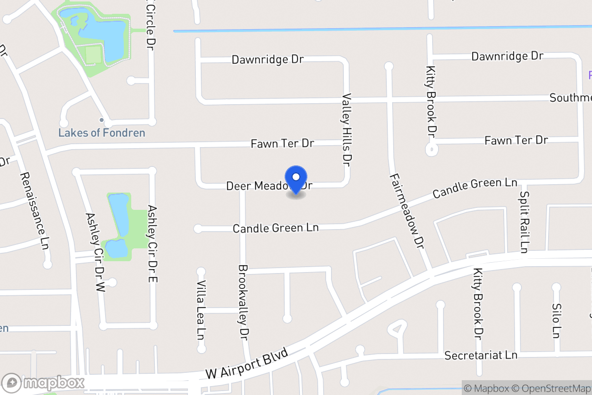Map of 7927 Deer Meadow Dr, Houston