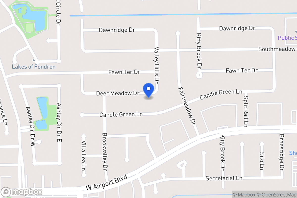 Map of 7911 Deer Meadow Dr, Houston