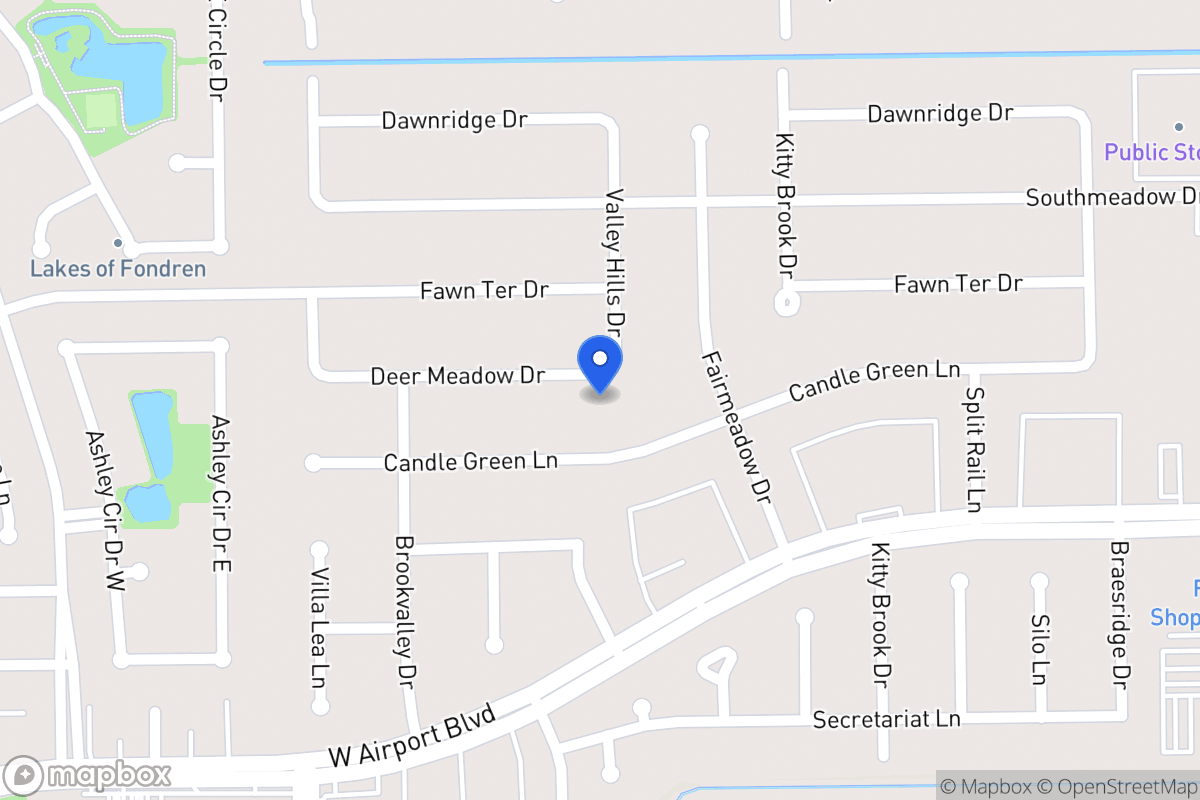 Map of 7907 Deer Meadow Dr, Houston