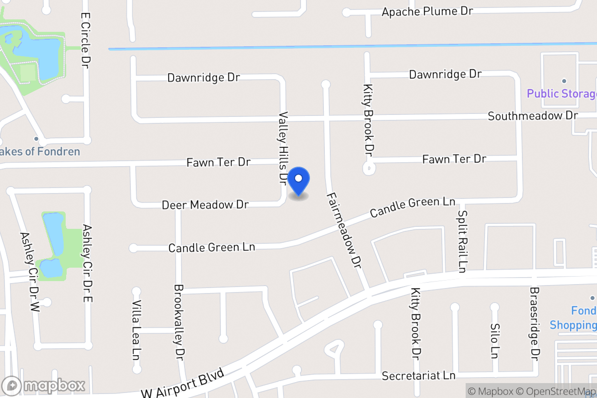Map of 12135 Valley Hills Dr, Houston