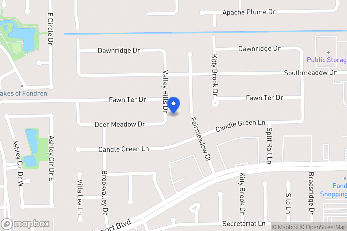 Map of 12131 Valley Hills Dr, Houston