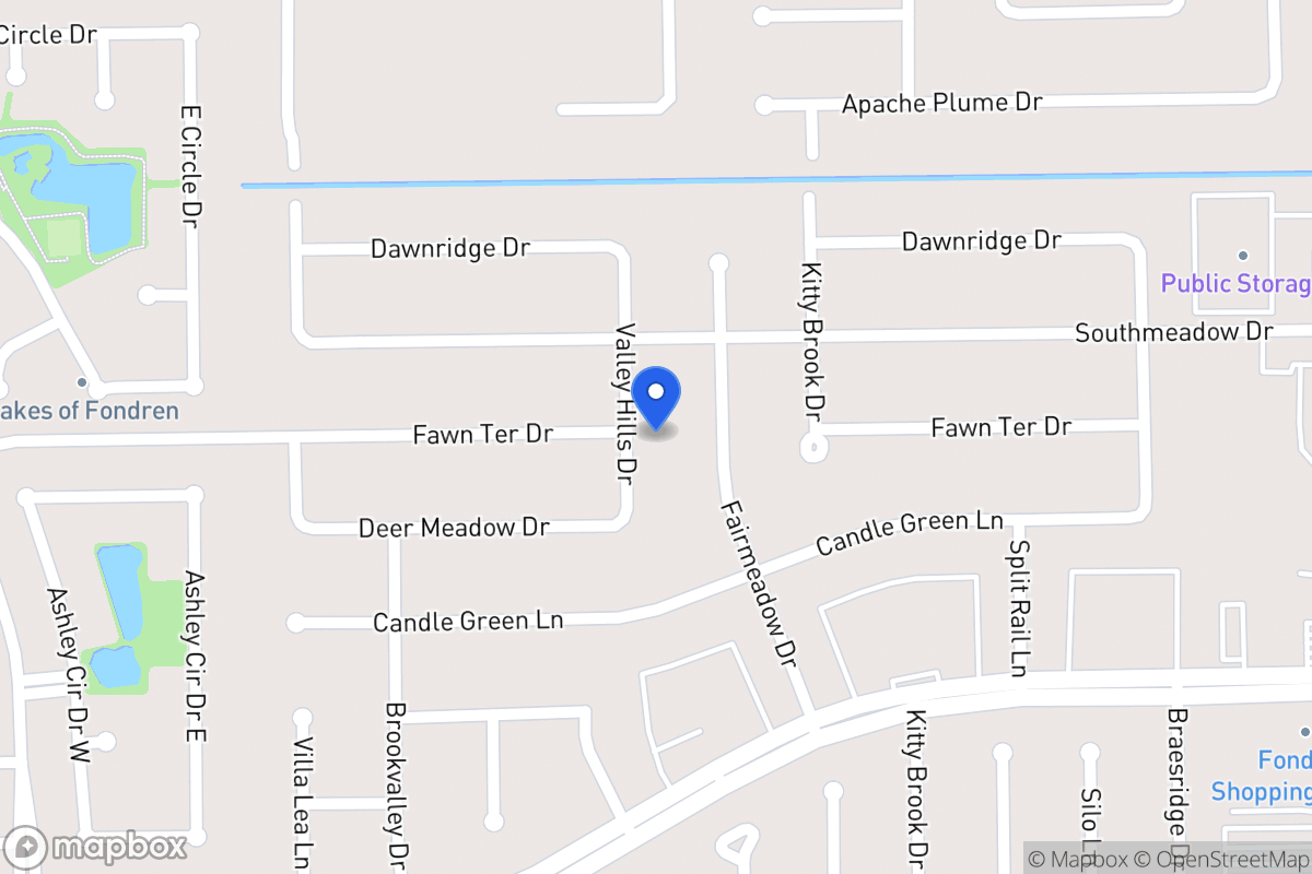 Map of 12119 Valley Hills Dr, Houston