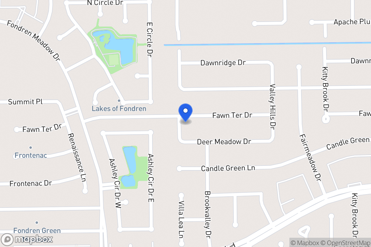 Map of 7963 Fawn Terrace Dr, Houston