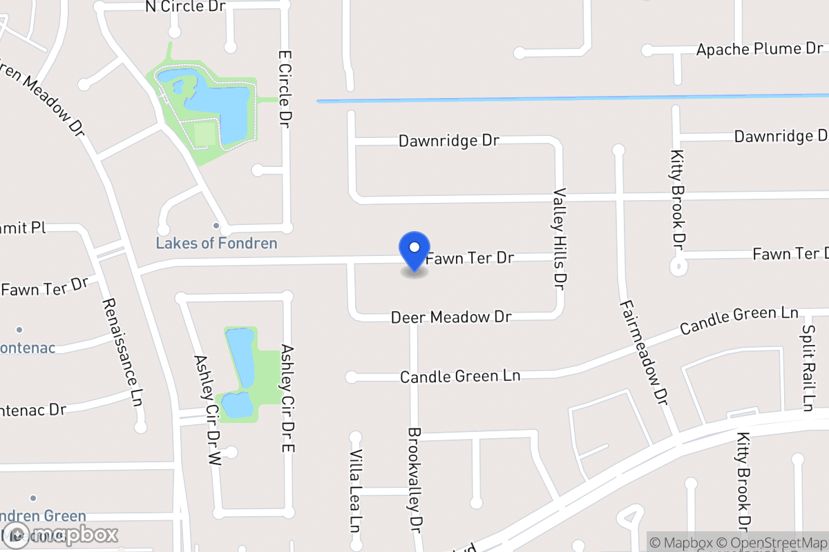 Map of 7947 Fawn Terrace Dr, Houston