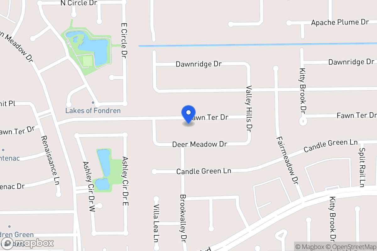 Map of 7943 Fawn Terrace Dr, Houston