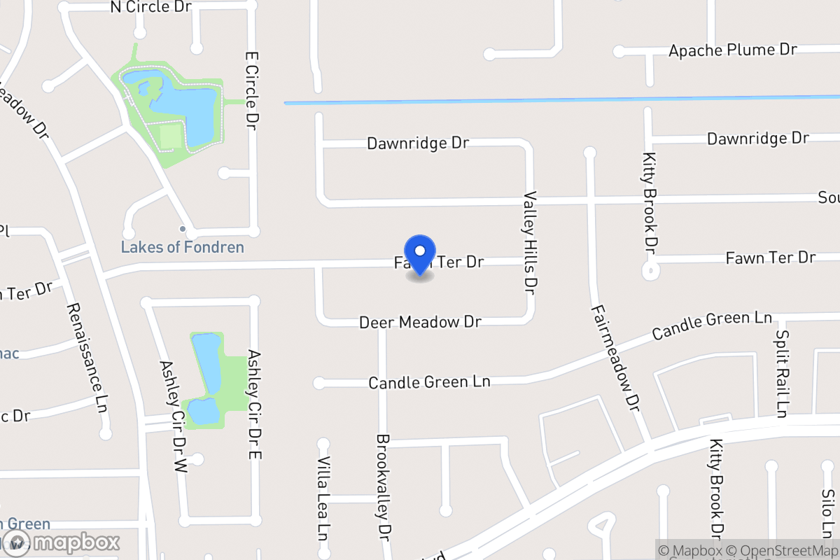 Map of 7935 Fawn Terrace Dr, Houston