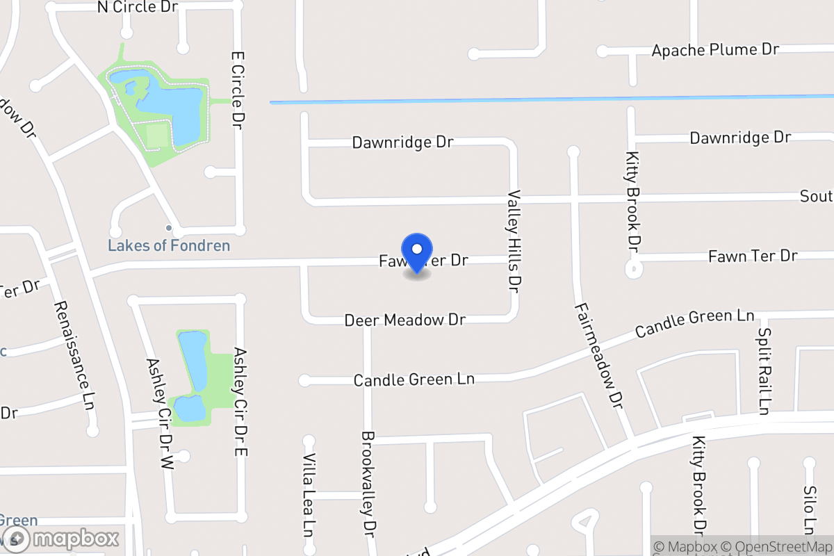 Map of 7931 Fawn Terrace Dr, Houston