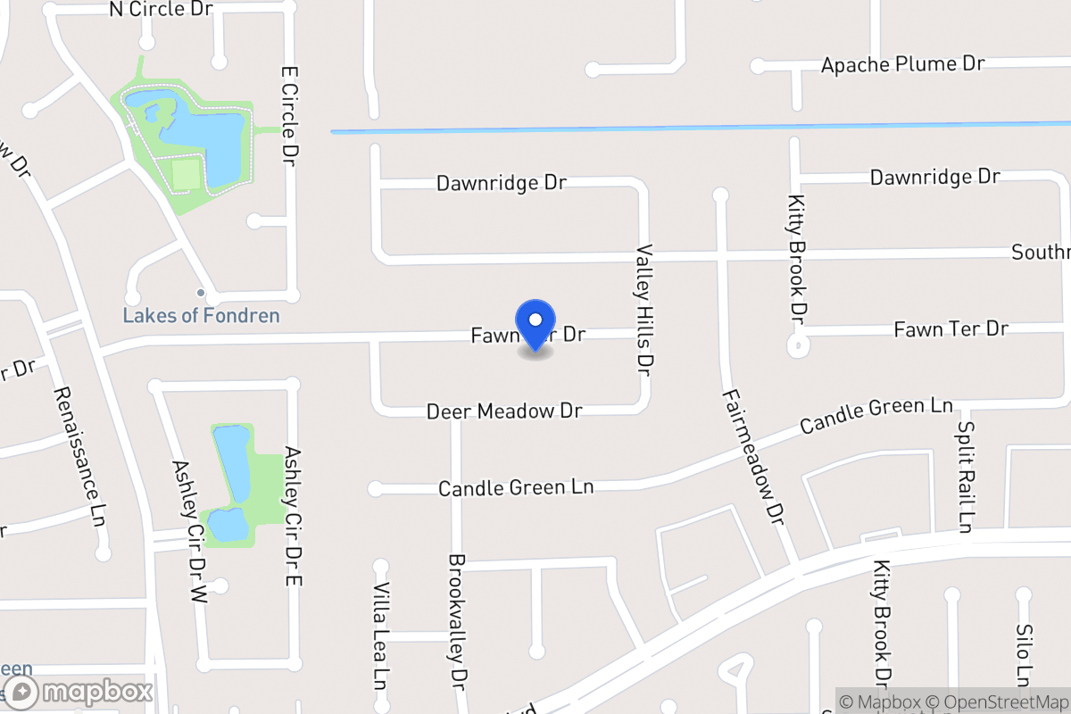 Map of 7927 Fawn Terrace Dr, Houston