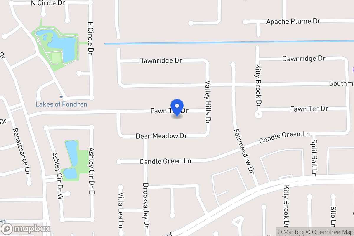 Map of 7923 Fawn Terrace Dr, Houston