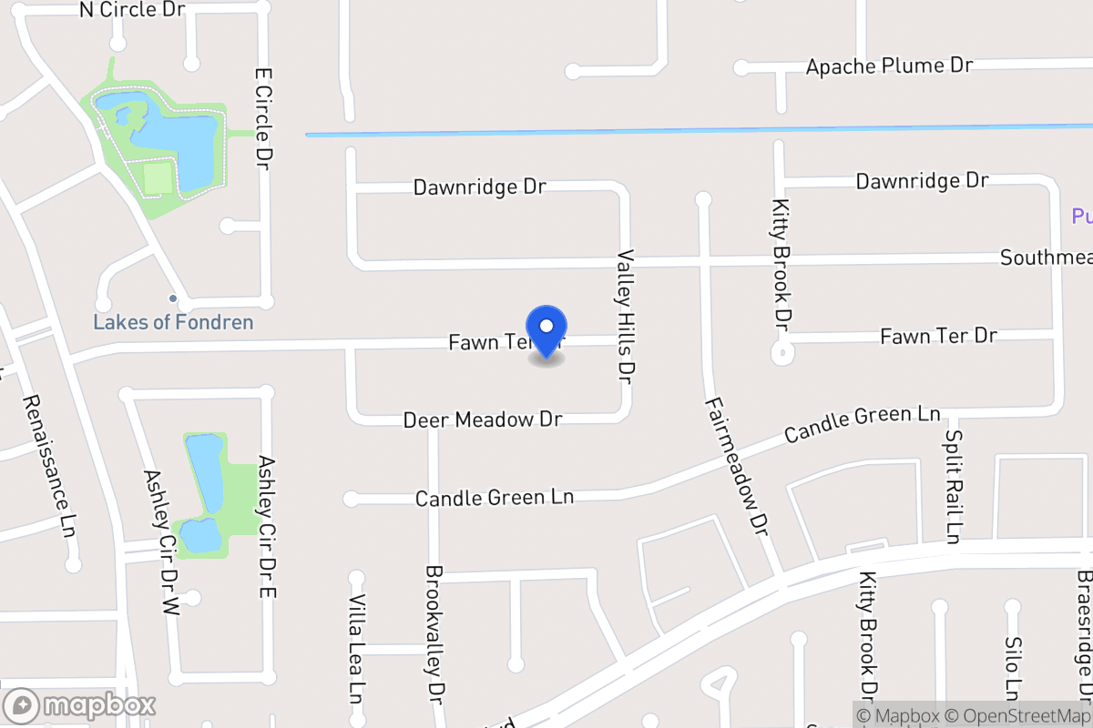Map of 7919 Fawn Terrace Dr, Houston