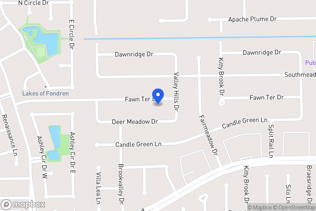 Map of 7915 Fawn Terrace Dr, Houston