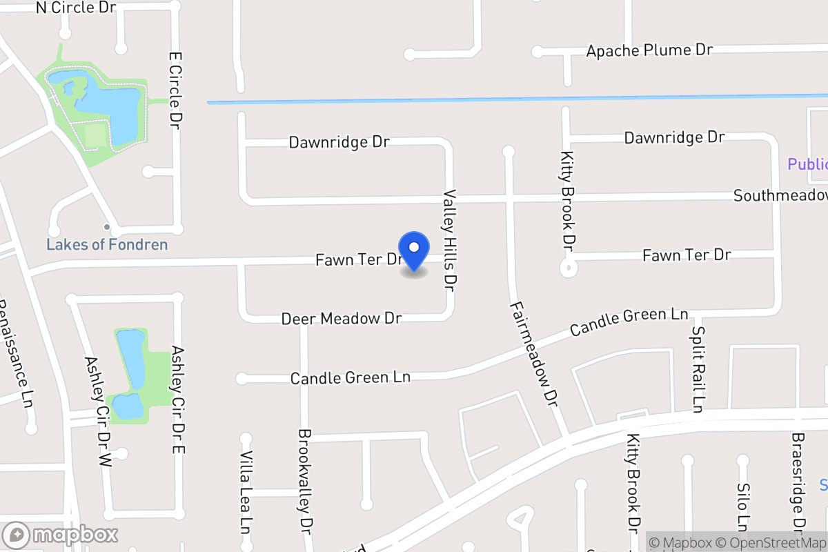 Map of 7911 Fawn Terrace Dr, Houston