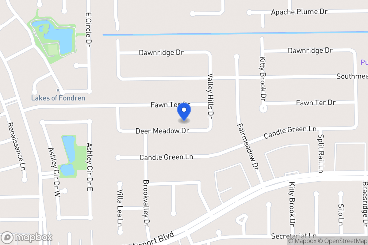 Map of 7922 Deer Meadow Dr, Houston