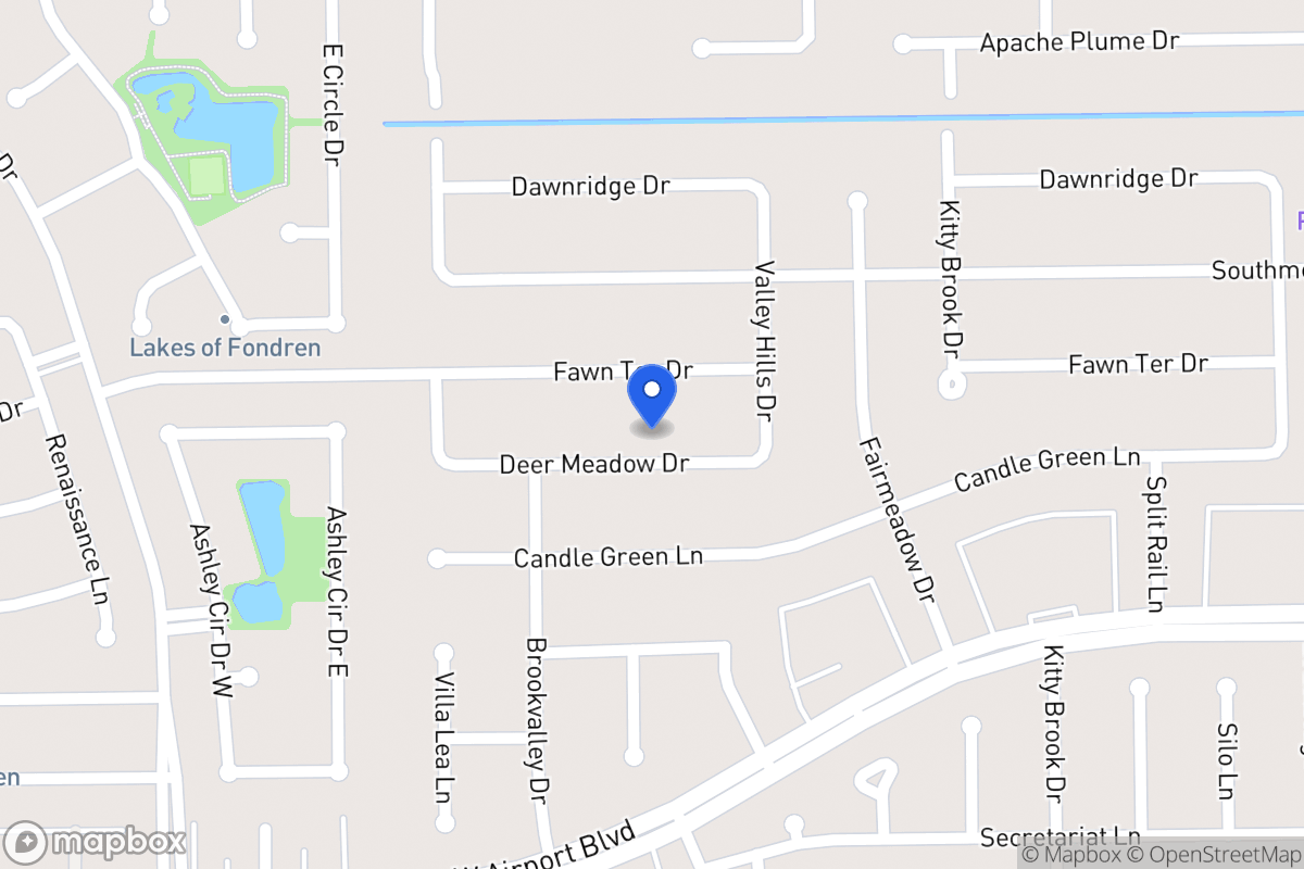 Map of 7926 Deer Meadow Dr, Houston