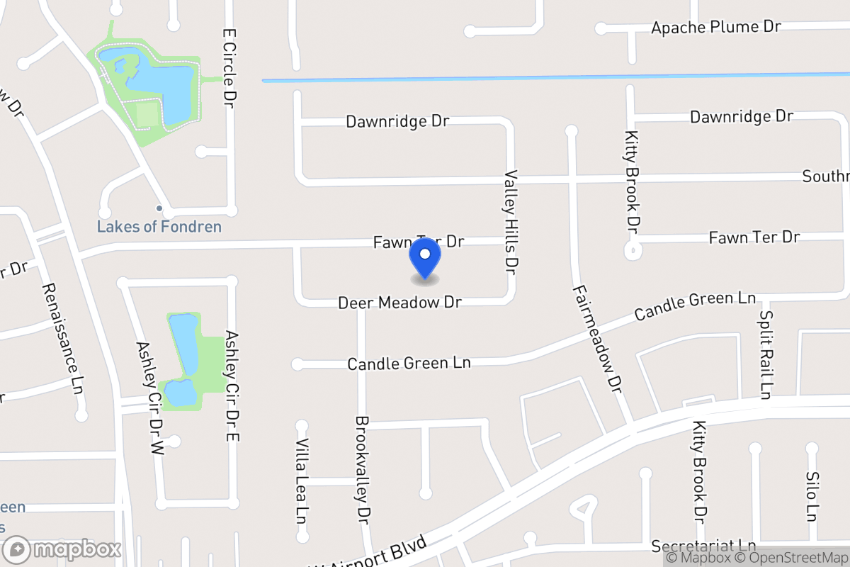 Map of 7930 Deer Meadow Dr, Houston