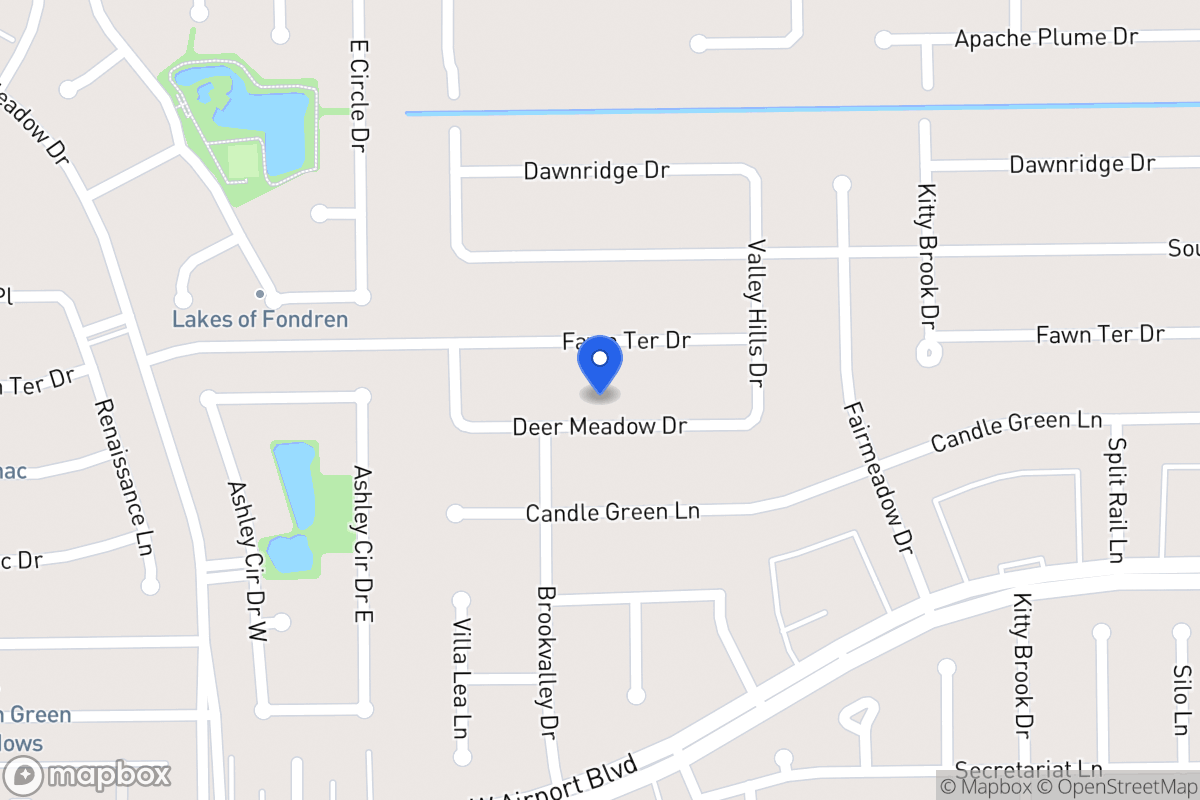 Map of 7938 Deer Meadow Dr, Houston