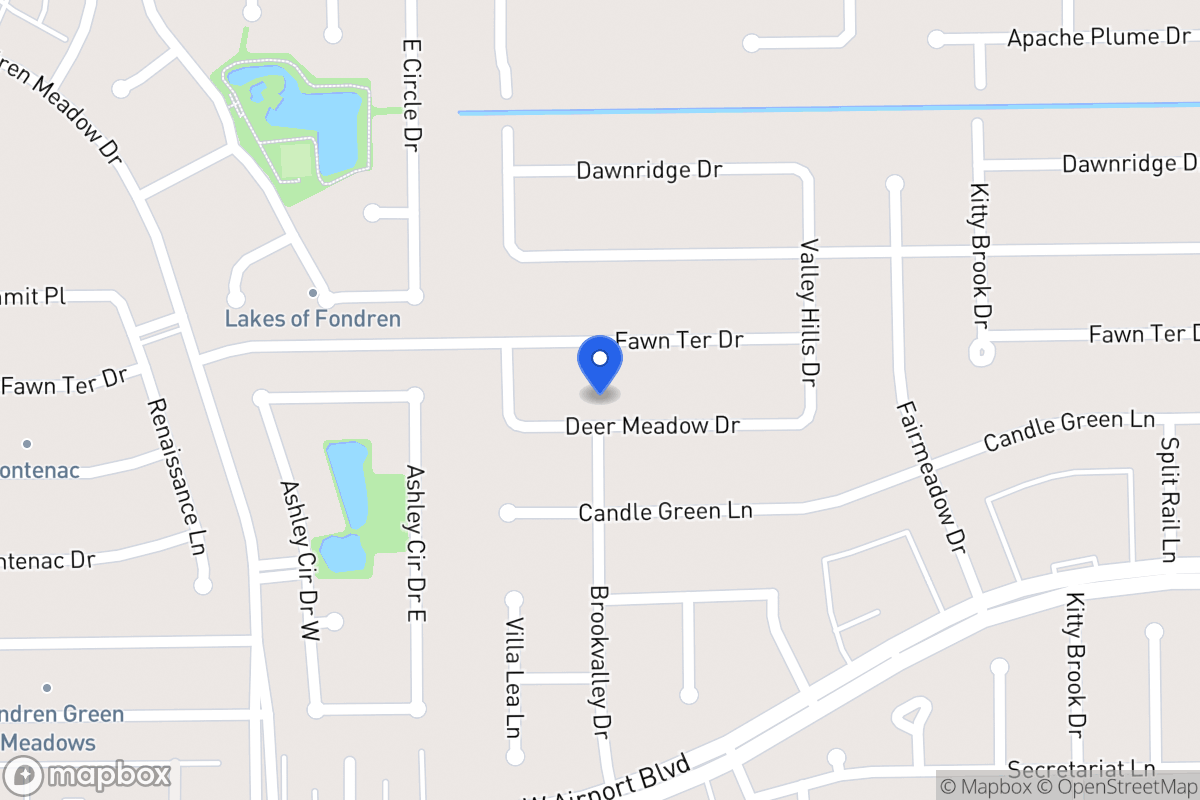 Map of 7950 Deer Meadow Dr, Houston