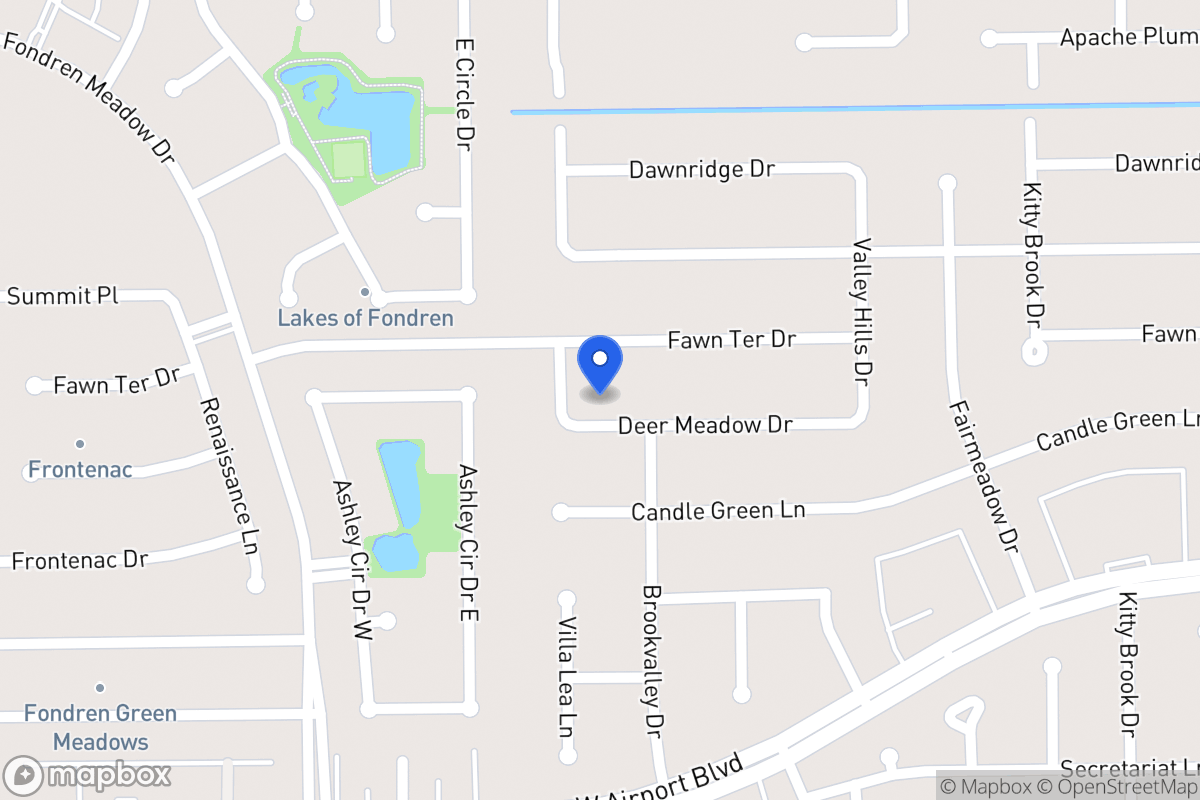 Map of 7962 Deer Meadow Dr, Houston