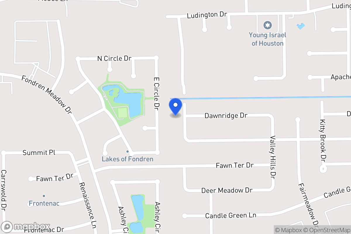 Map of 12010 Villa Lea Ln, Houston