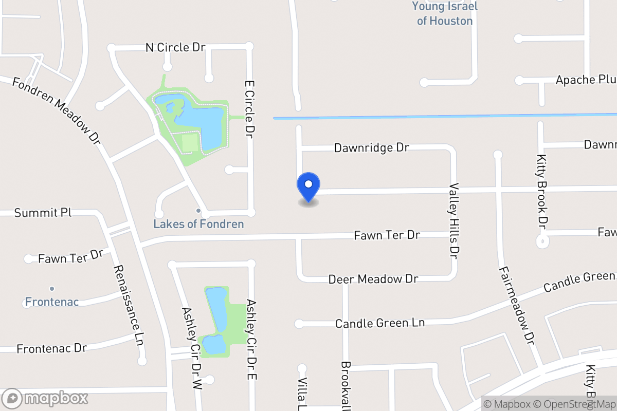 Map of 7963 Southmeadow Dr, Houston